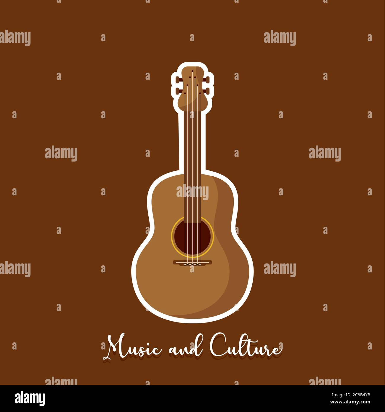 Classic acoustic guitar Stock Vector Image & Art - Alamy