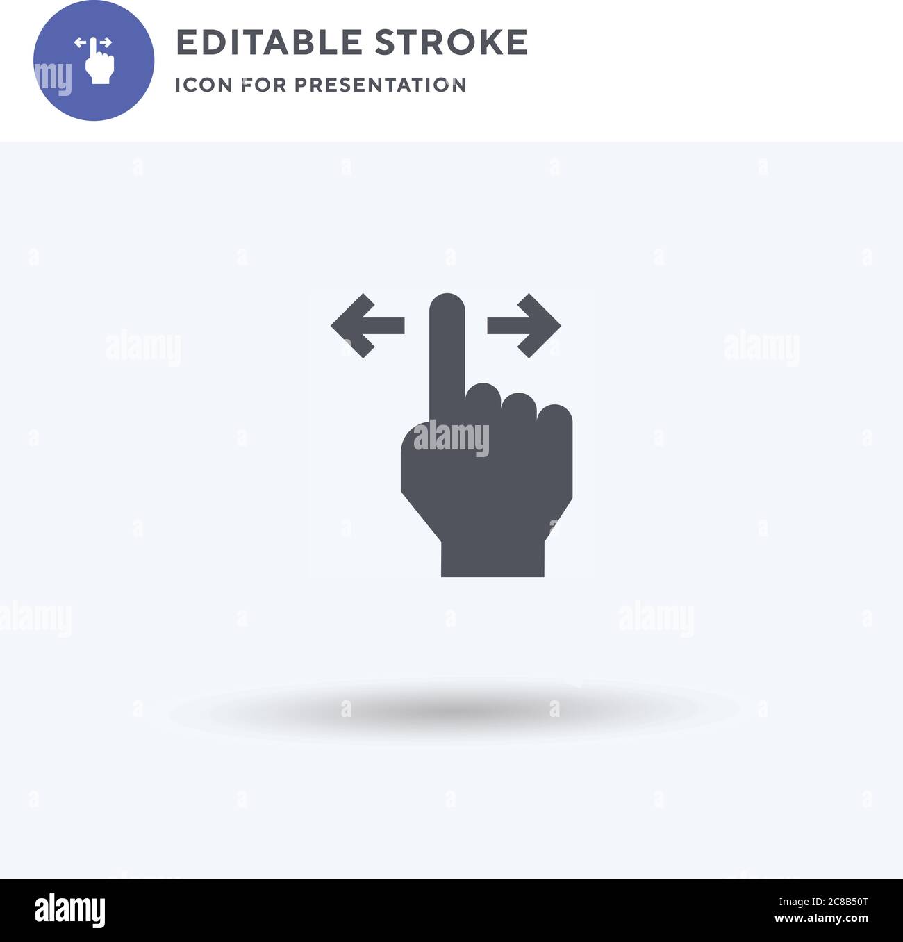 Hand icon vector, filled flat sign, solid pictogram isolated on white ...