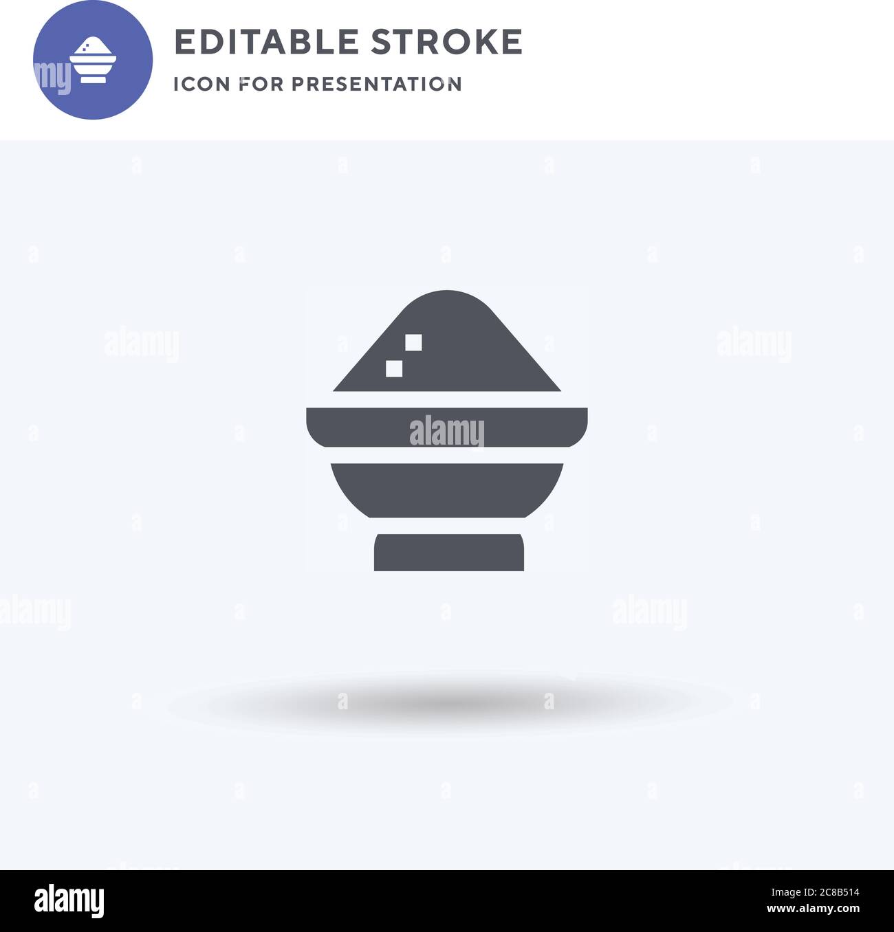 Powder icon vector, filled flat sign, solid pictogram isolated on white ...