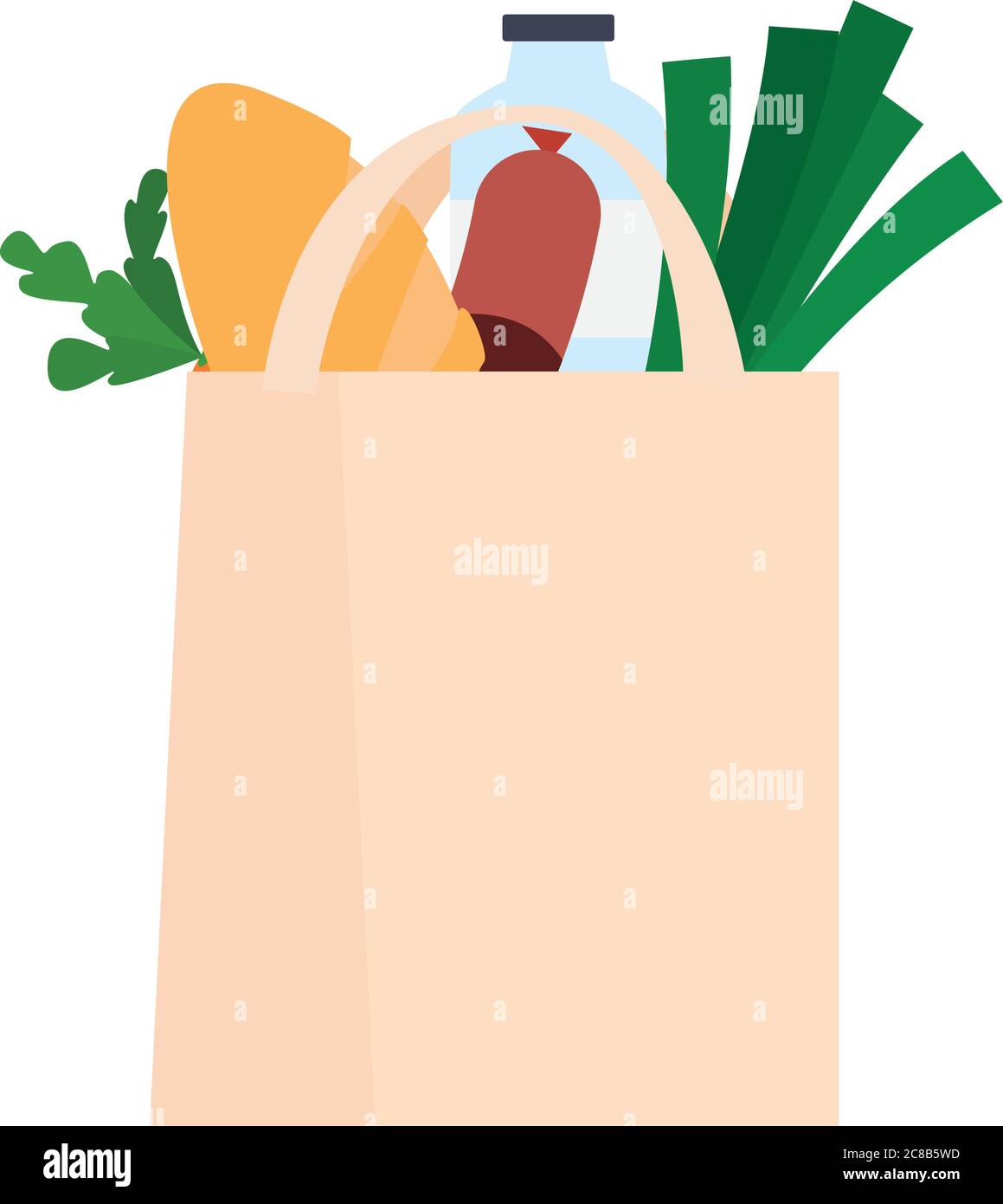 Isolated grocery bag icon Stock Vector