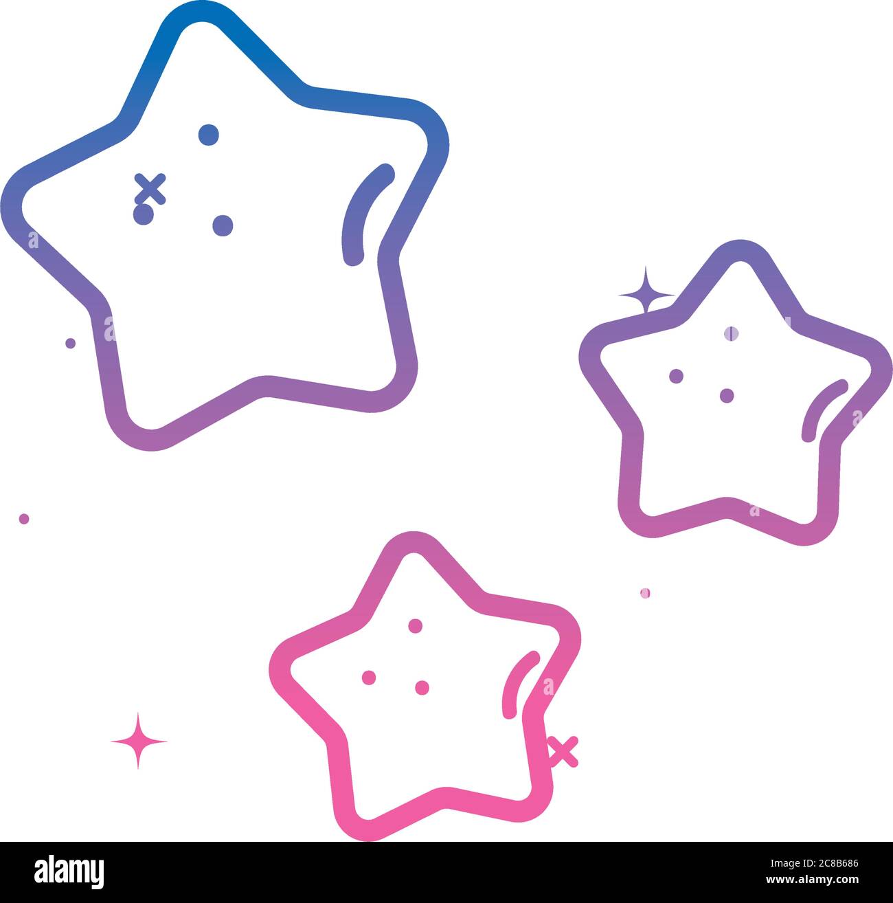 stars gradient style icon of Space futuristic cosmos and universe theme ...
