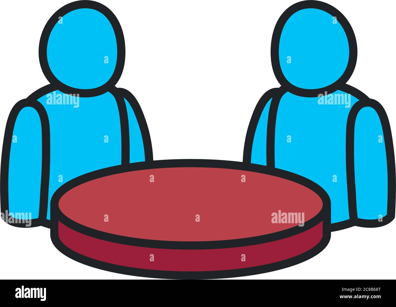 Avatars at table line and fill style icon design of Person profile ...