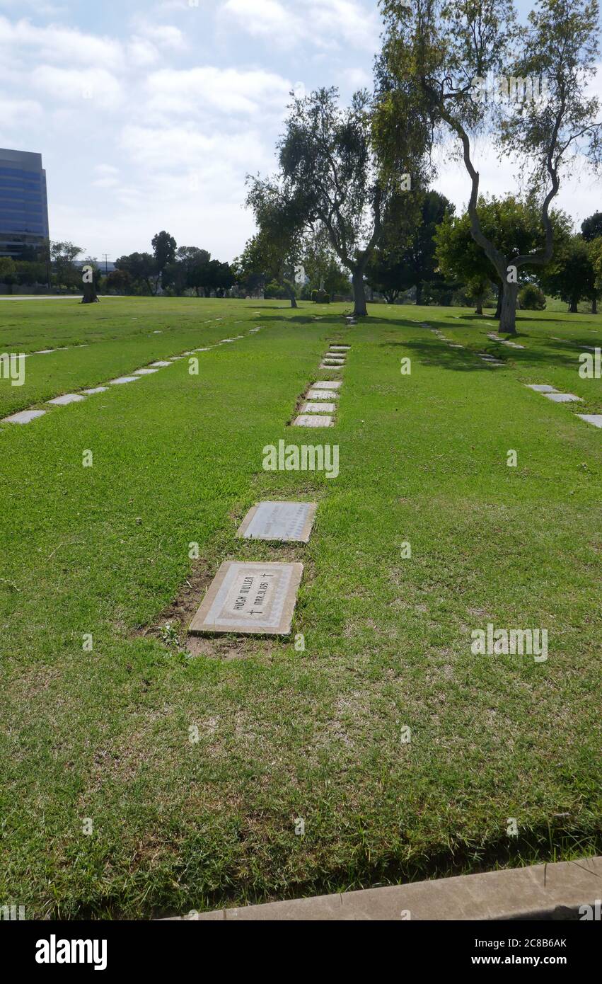 Culver City, California, USA 22nd July 2020 A general view of atmosphere of Pinto Colvig's unmarked Grave at Holy Cross Cemetery on July 22, 2020 in Culver City, California, USA. Photo by Barry King/Alamy Stock Photo Stock Photo