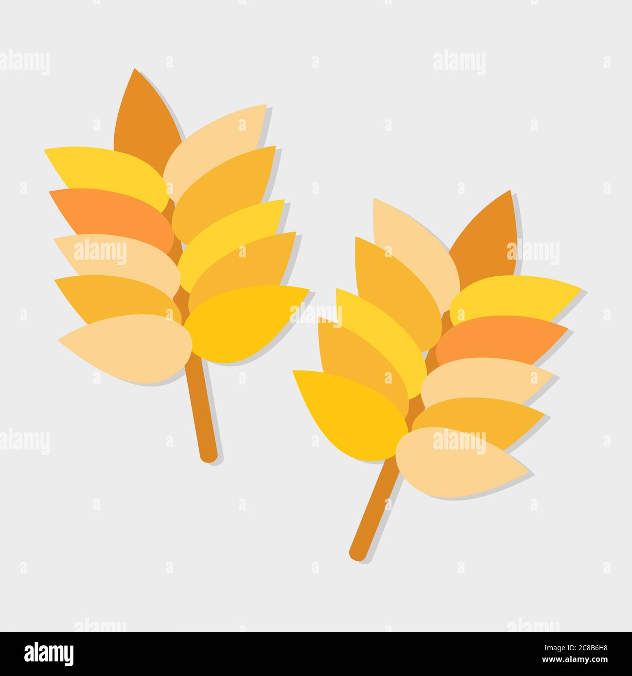 wheat isolated vector illustration in flat style Stock Vector