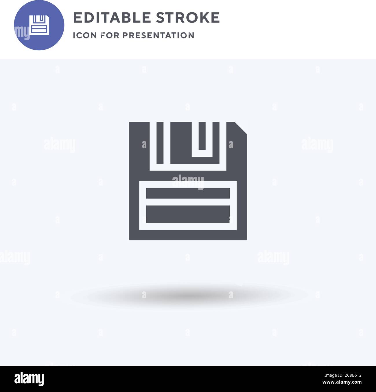 Save icon vector, filled flat sign, solid pictogram isolated on white ...