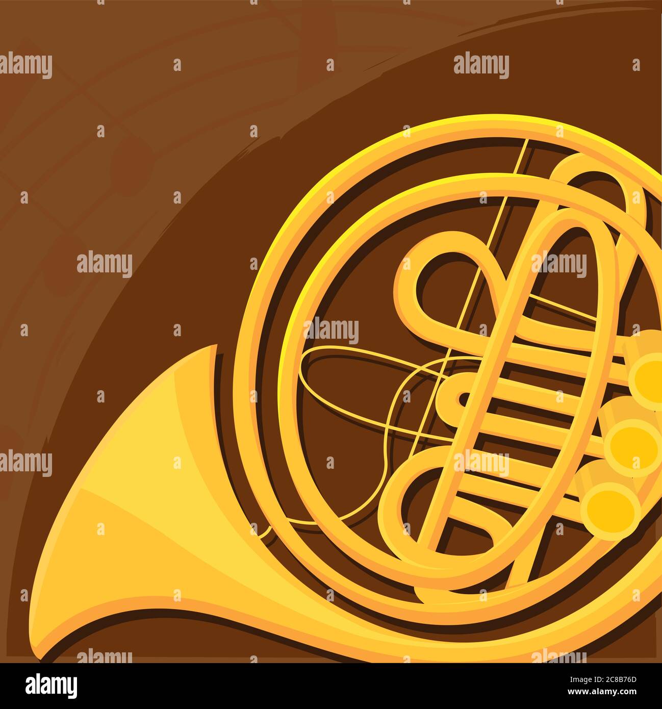 Classical french horn Stock Vector Image & Art Alamy