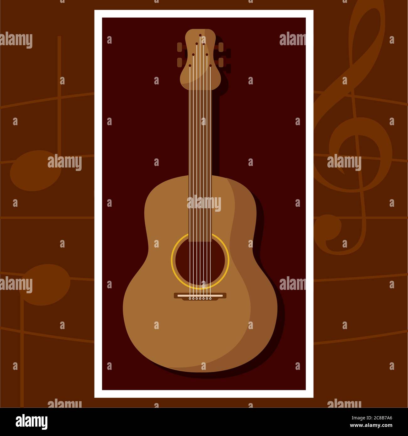 Classic acoustic guitar Stock Vector Image & Art - Alamy