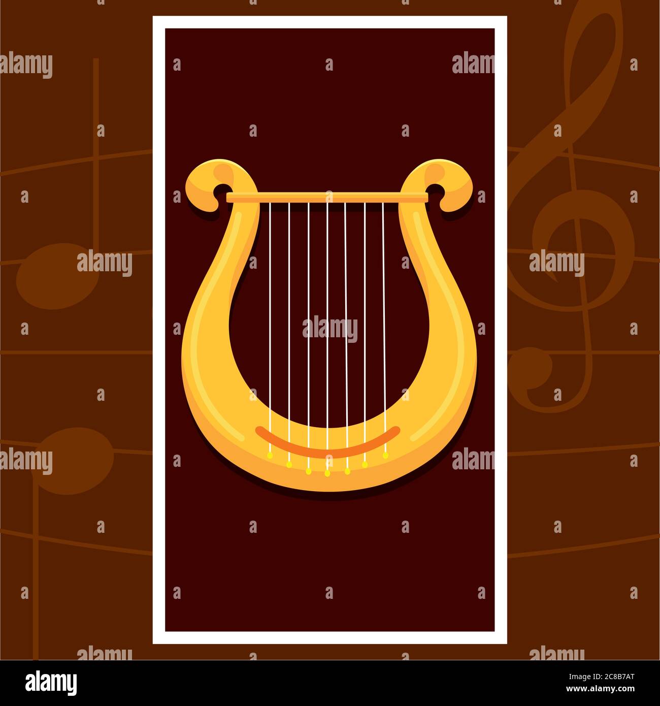 Lyric harp. Lyre Stock Vector
