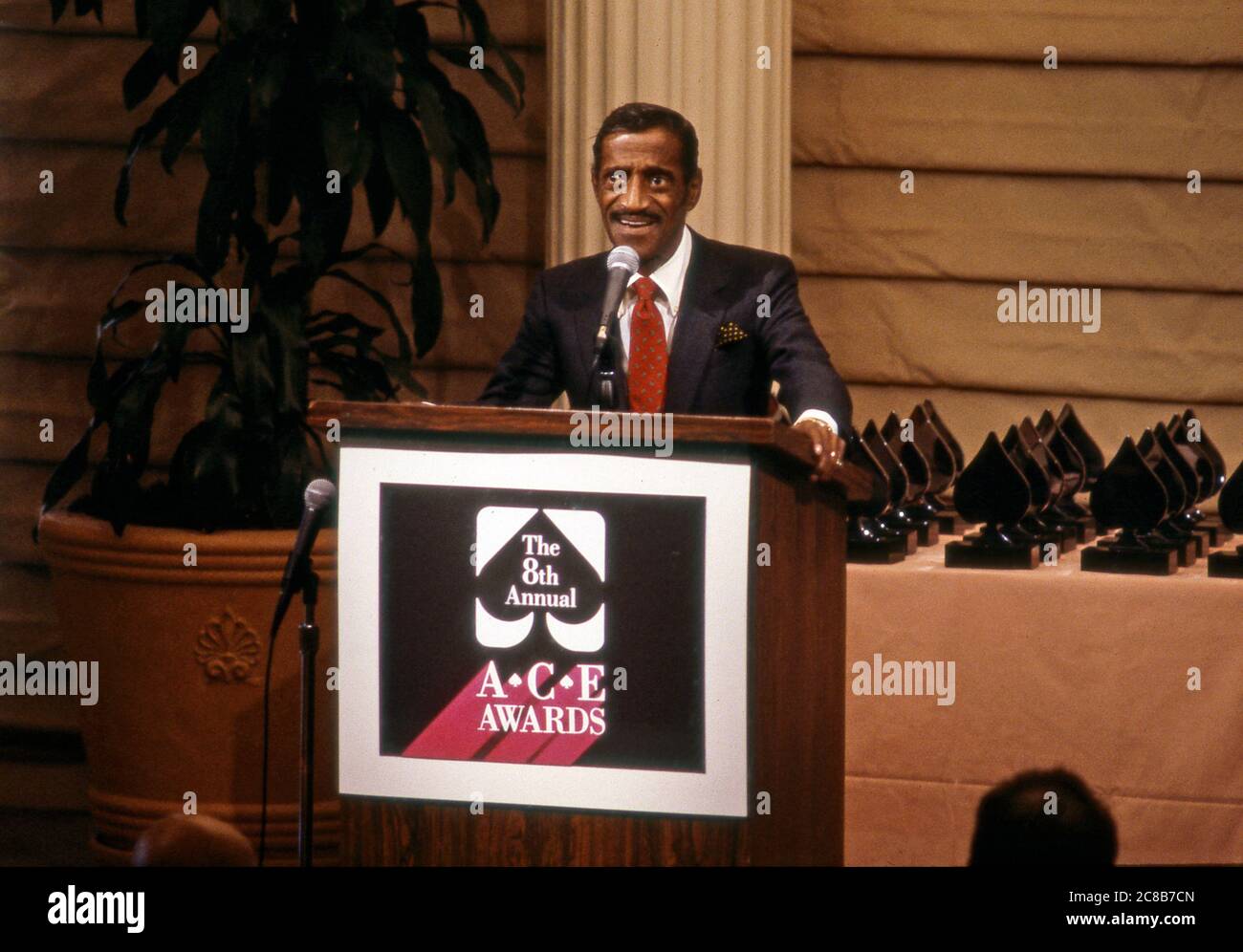 Sammy Davis Jr. at 8th Annual Cable Ace Awards ceremony. Stock Photo