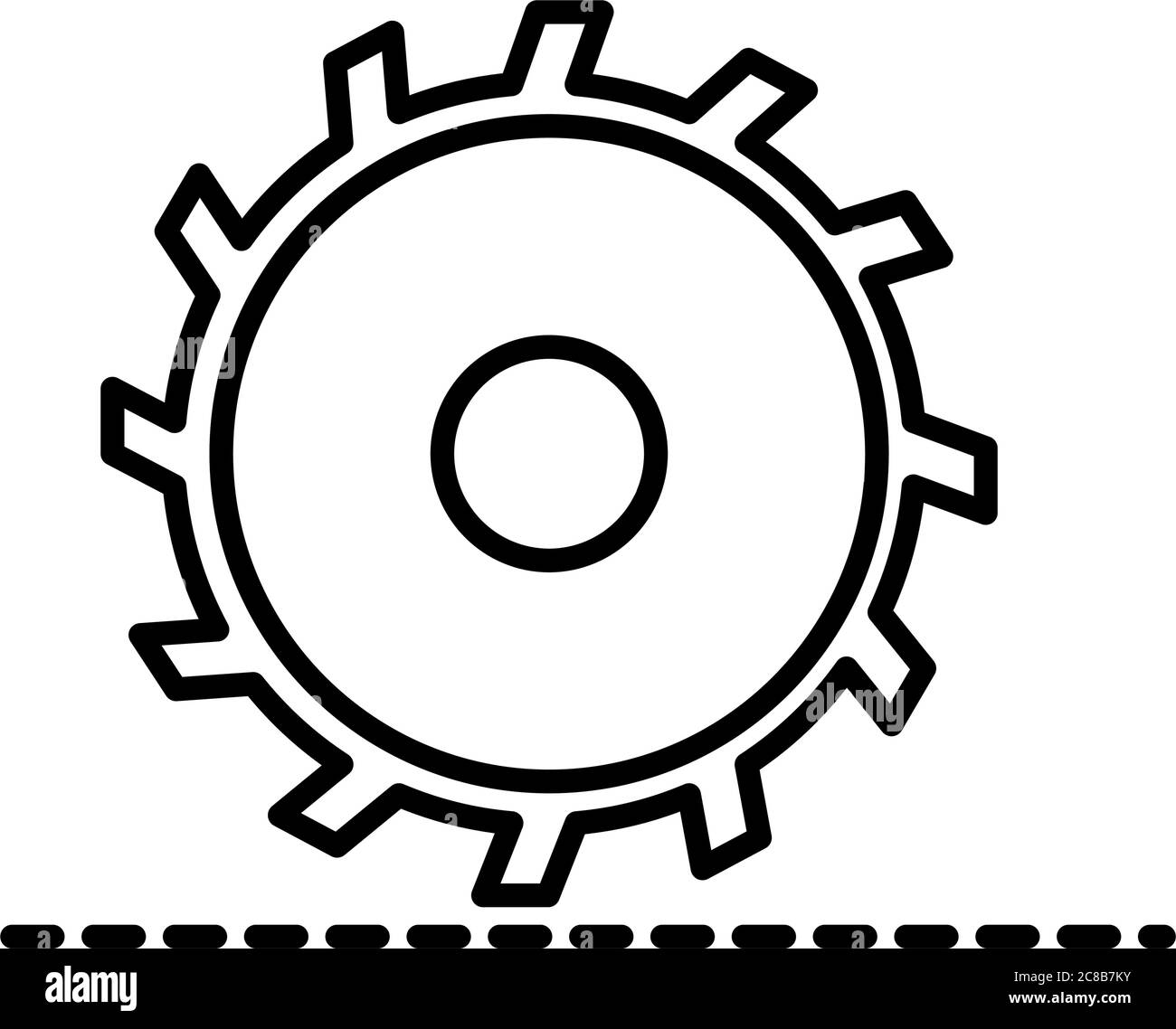 Simple icon circular saw Black and White Stock Photos & Images - Alamy