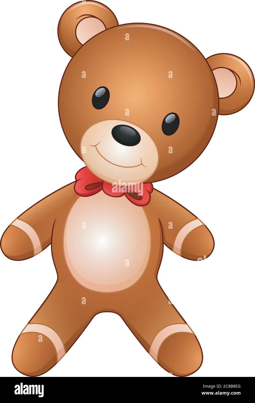Cute teddy bear on the white background Stock Vector Image & Art - Alamy