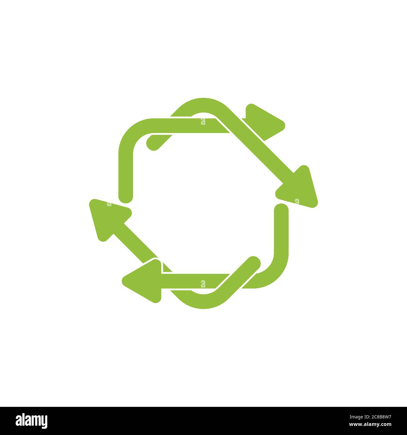 circle linked rotation arrow symbol logo vector Stock Vector Image ...