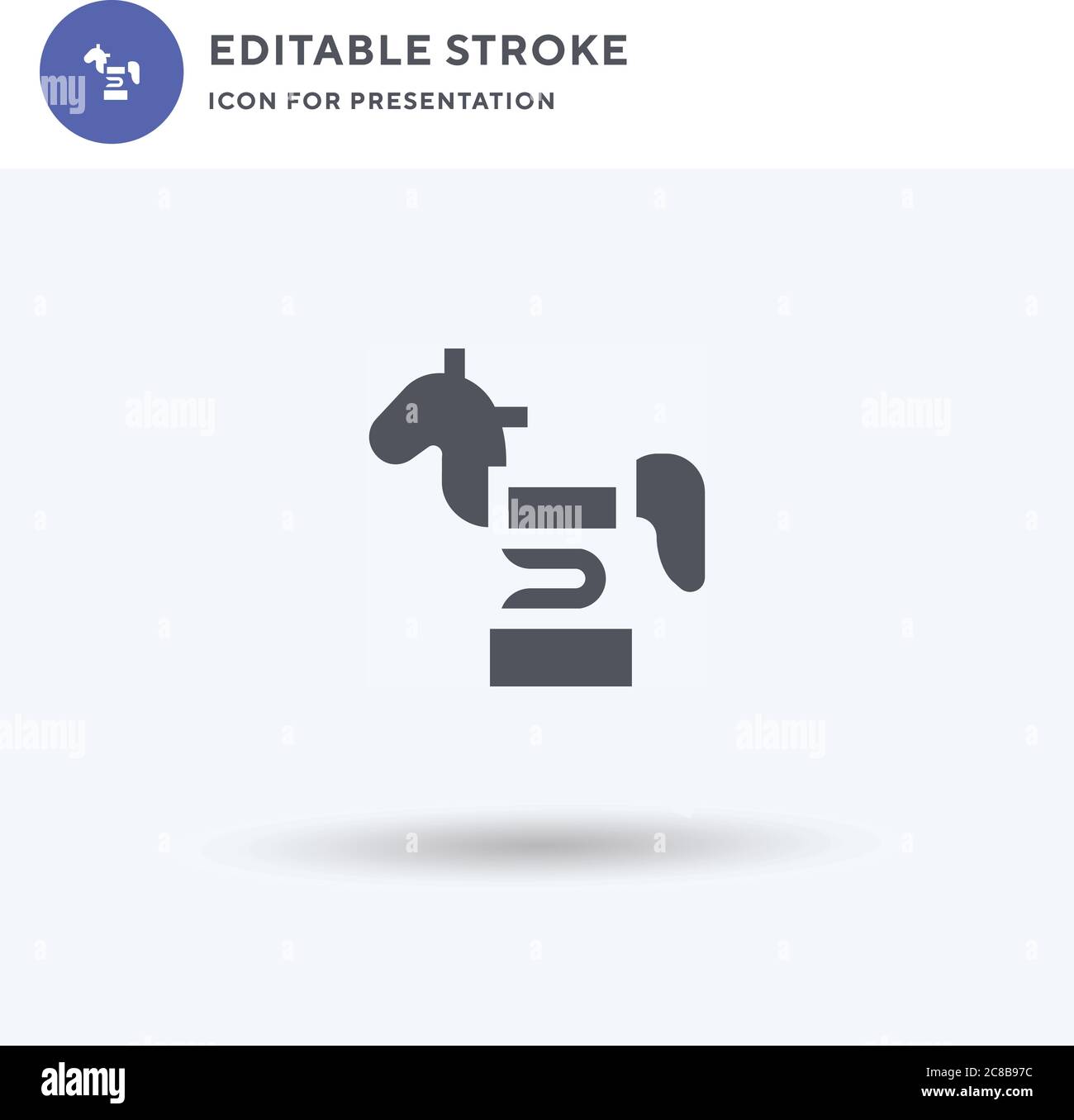 Rocking Chair icon vector, filled flat sign, solid pictogram isolated ...