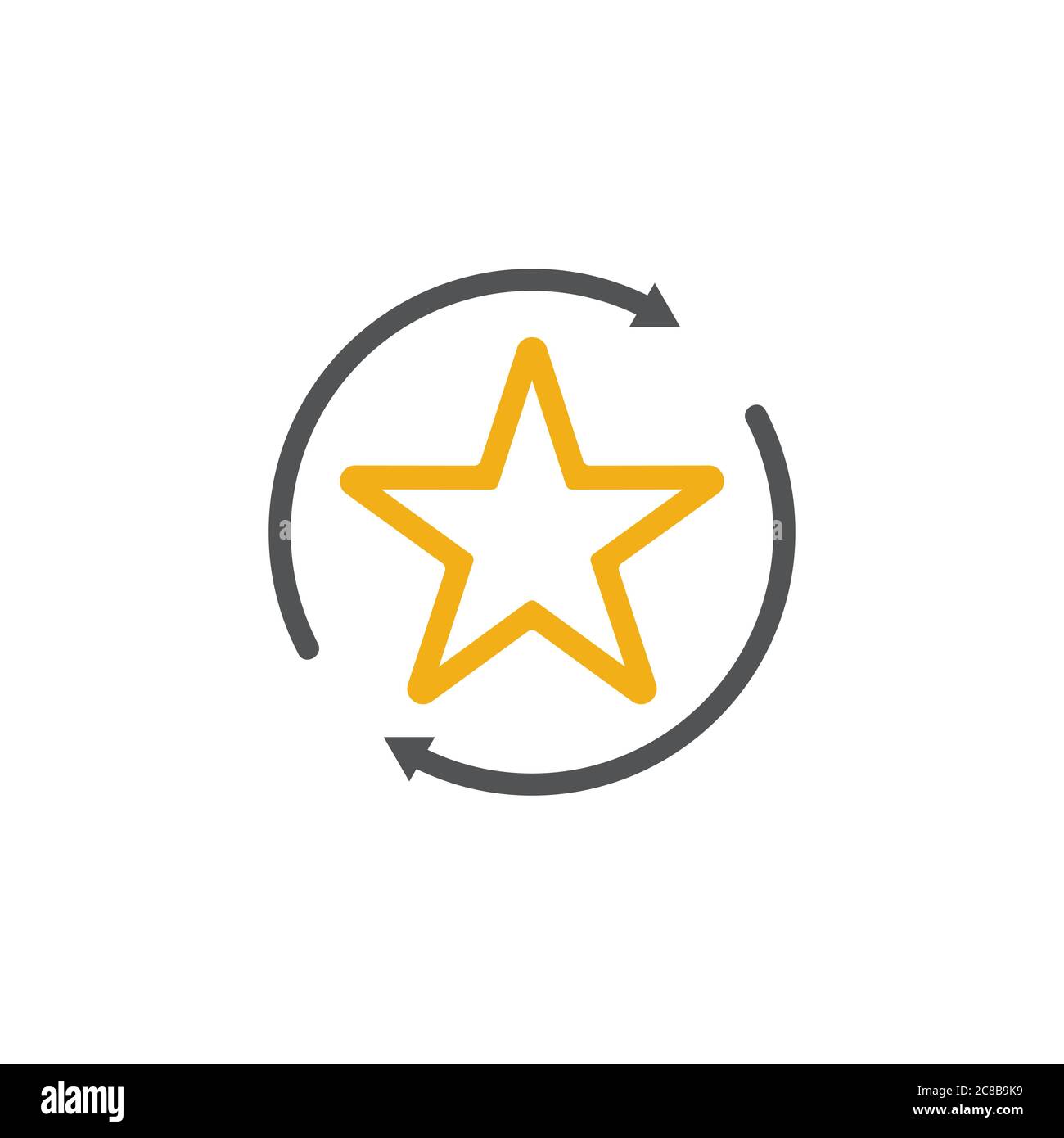 circle arrows star logo vector Stock Vector