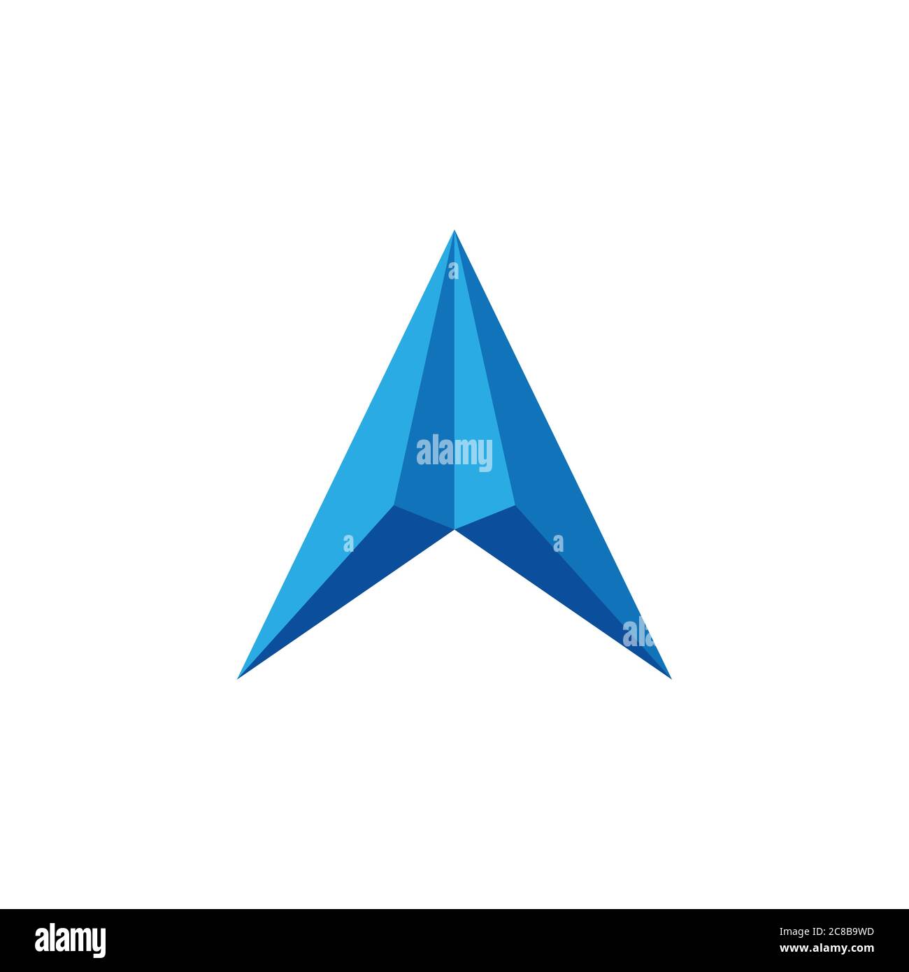 simple 3d arrow up geometric logo Stock Vector Image & Art - Alamy