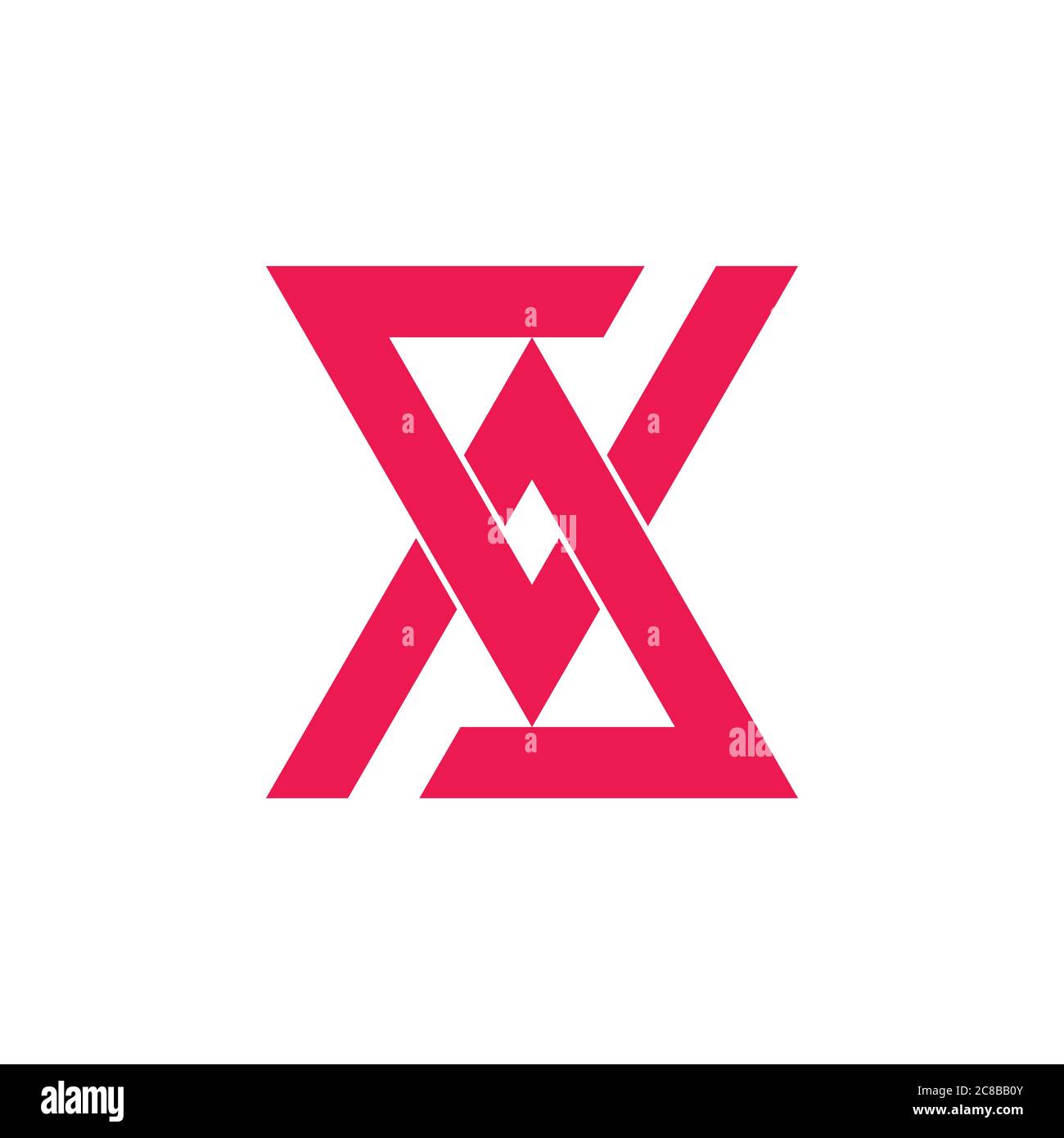 letter va linked triangle geometric logo vector Stock Vector