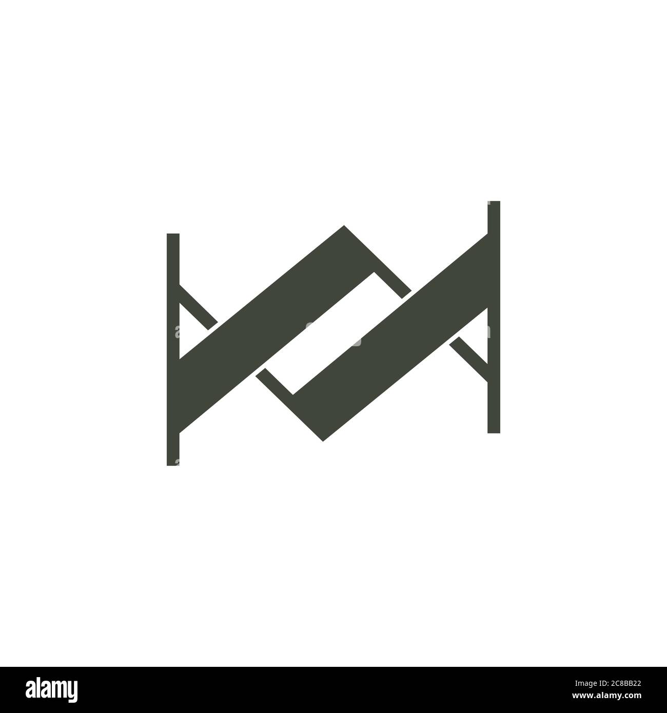 letter am linked geometric logo vector Stock Vector