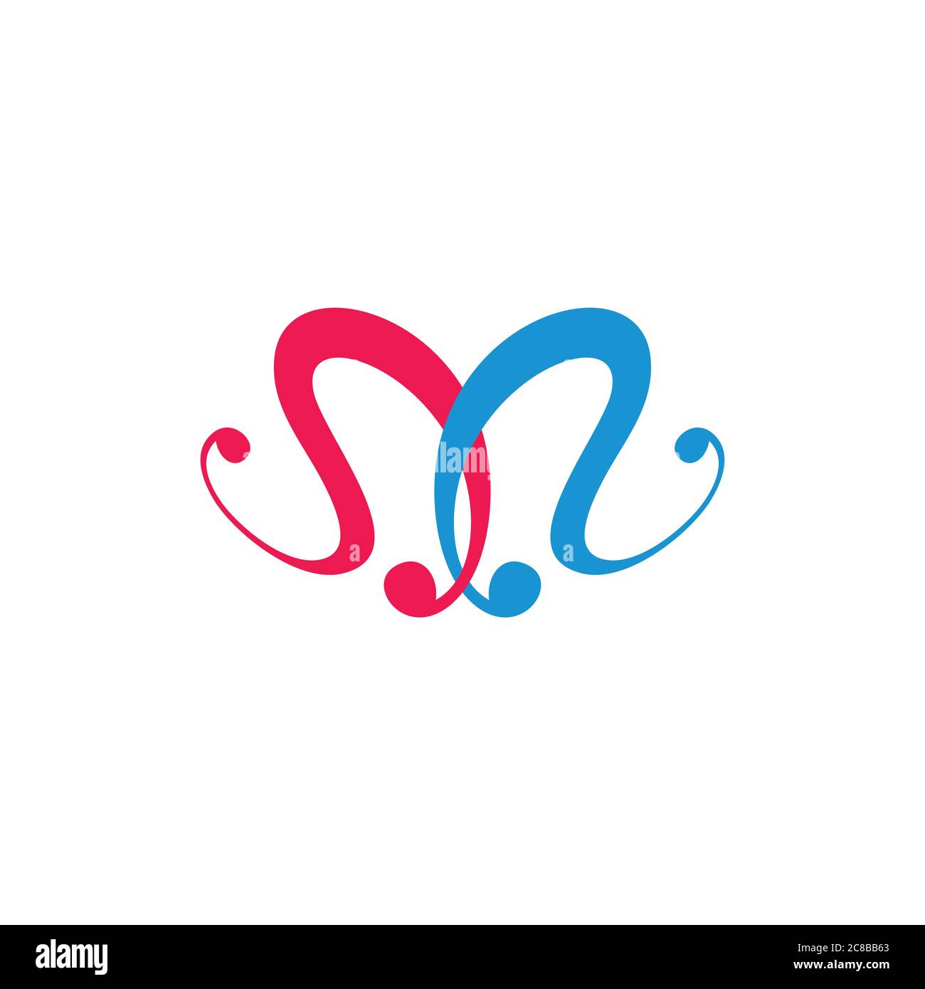 letter mr linked curves logo vector Stock Vector Image & Art - Alamy