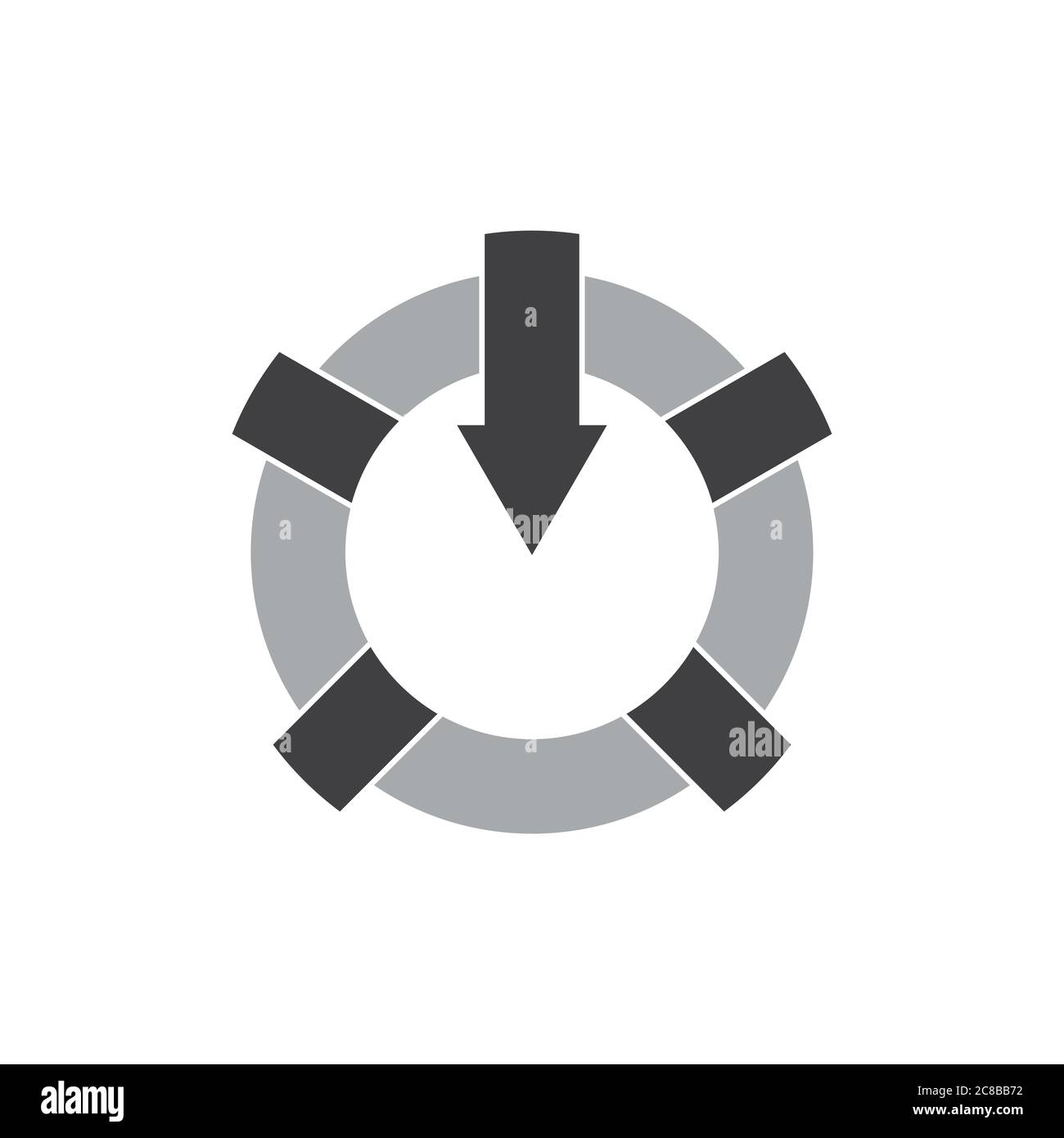 download circle arrow geometric logo vector Stock Vector Image & Art ...