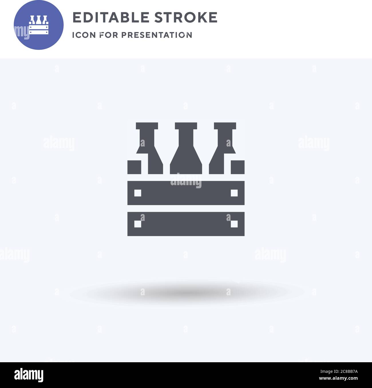 Beer Box icon vector, filled flat sign, solid pictogram isolated on ...