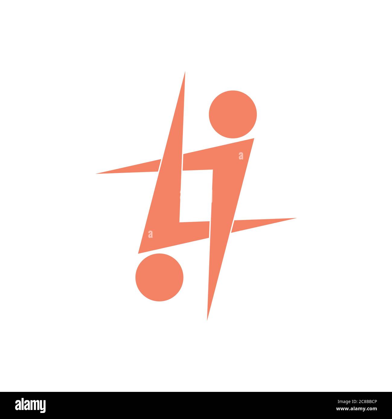 simple linked abstract people arrows teamwork logo vector Stock Vector