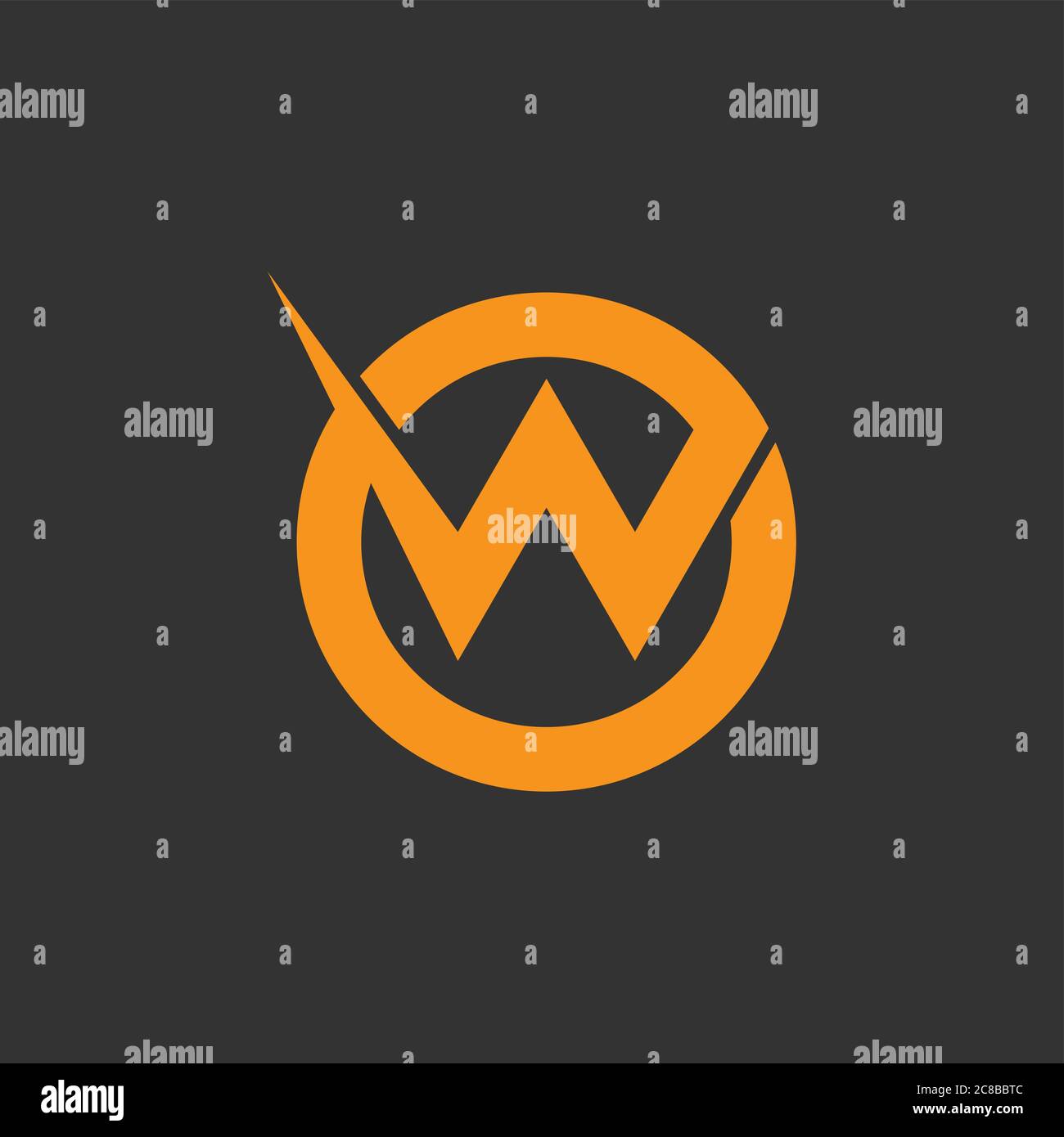 letter o w overlapping circle logo vector Stock Vector Image & Art - Alamy