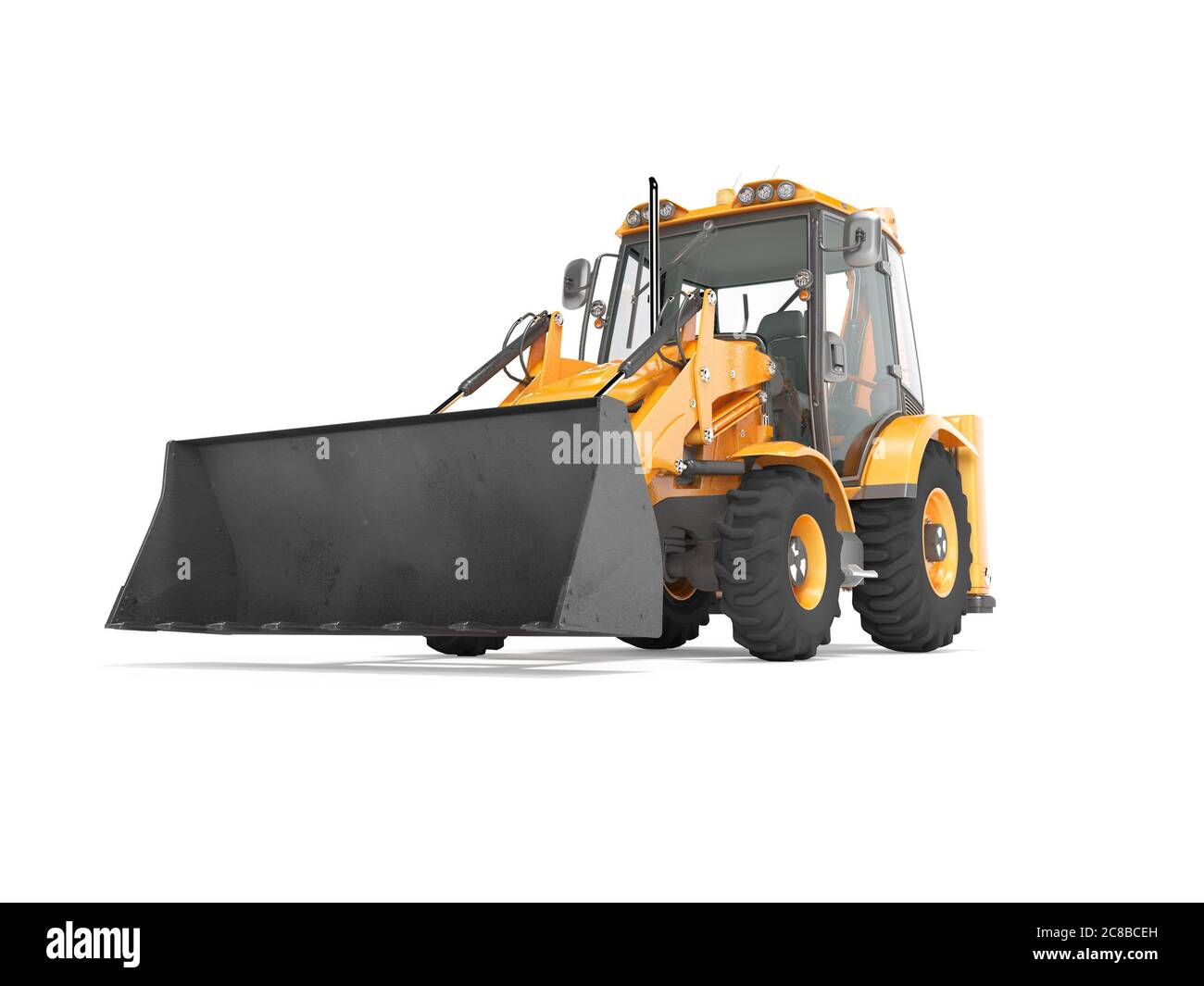 Construction equipment excavator loader with jaw bucket on the basis of