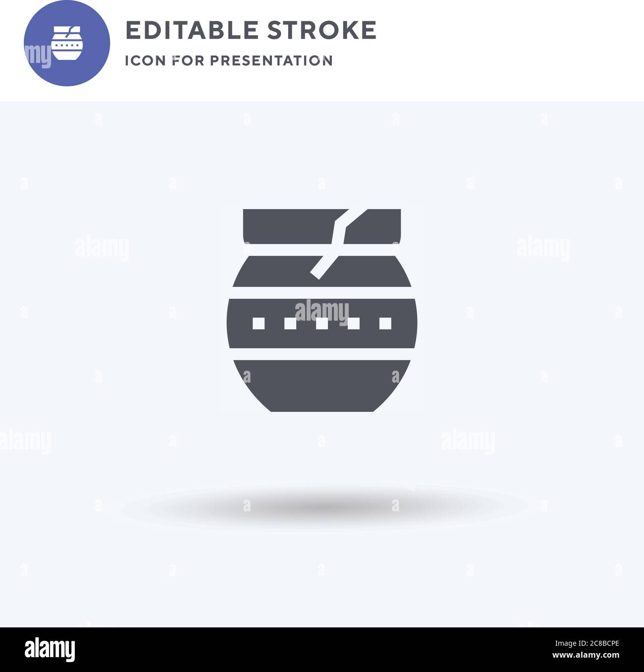 Jar icon vector, filled flat sign, solid pictogram isolated on white ...