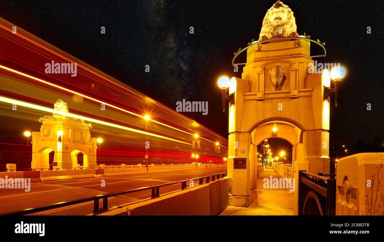 Lion Gate Bridge also known as Center Street Bridge in Calgary Alberta