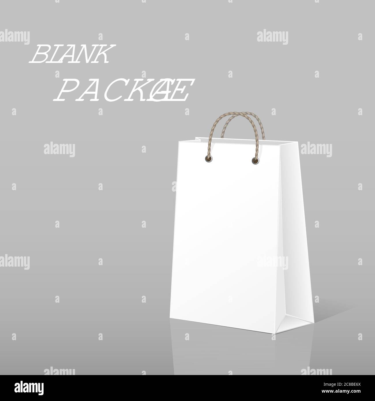 Empty Shopping Bag on gray background. Vector illustration Stock Vector ...