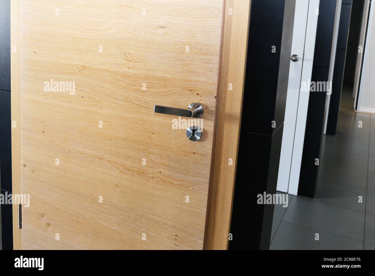External doors and interior doors in the showroom Stock Photo
