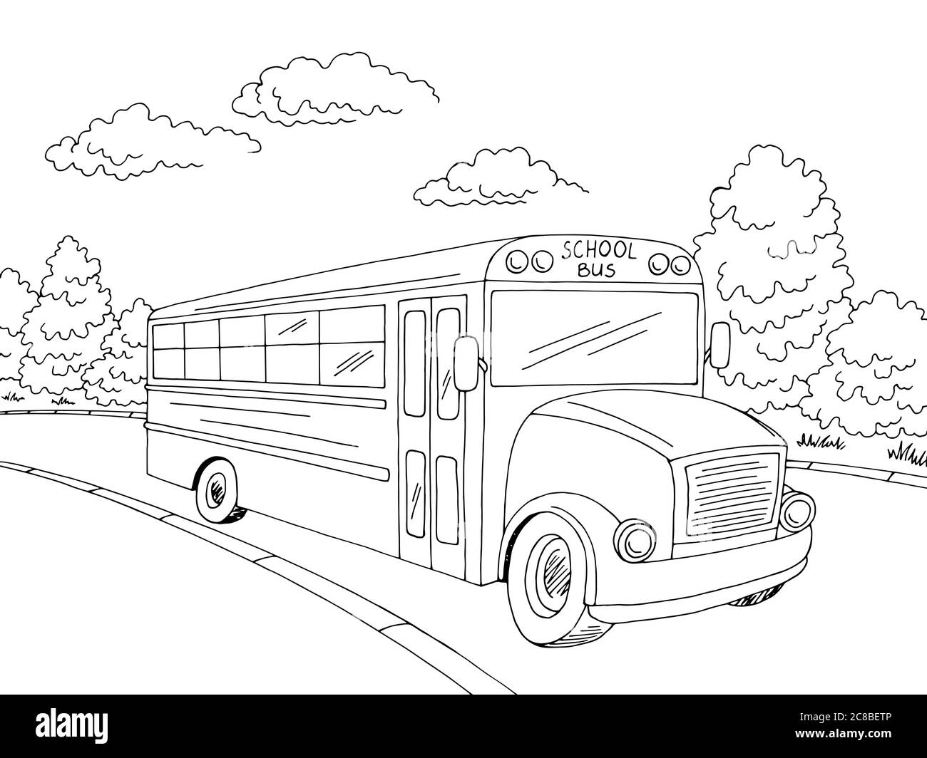 Aggregate 161+ school bus sketch latest