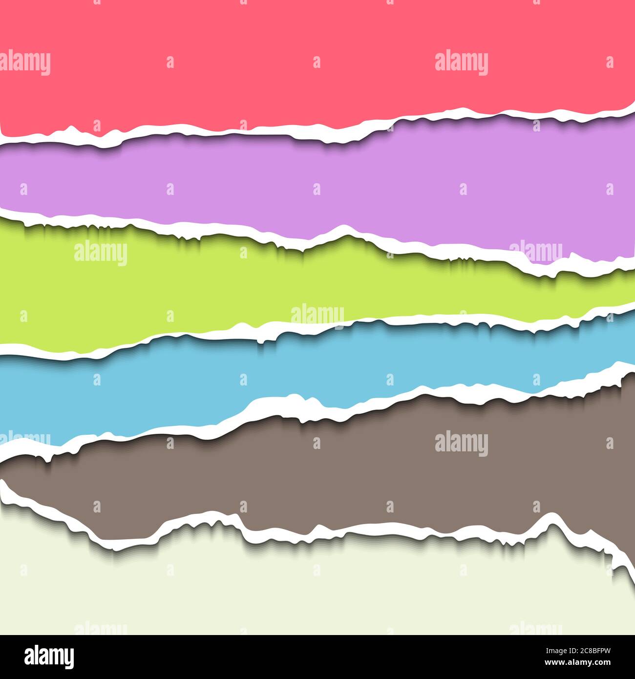 Colored torn paper strips. Vector EPS10 illustration. Design elements ...
