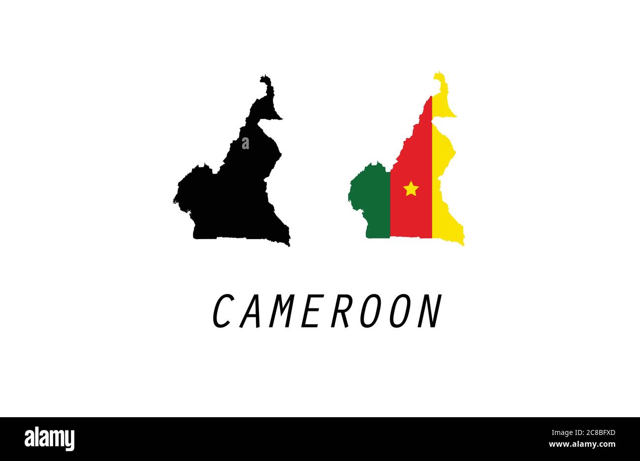 Central African Republic map outline vector illustration Stock Vector ...