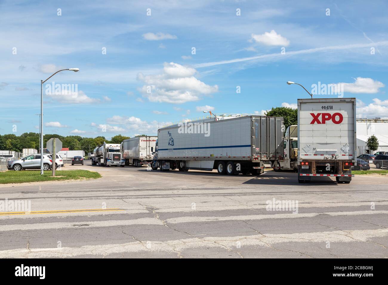 Tyson Foods pork processing plant in Columbus Junction, Iowa, USA Stock