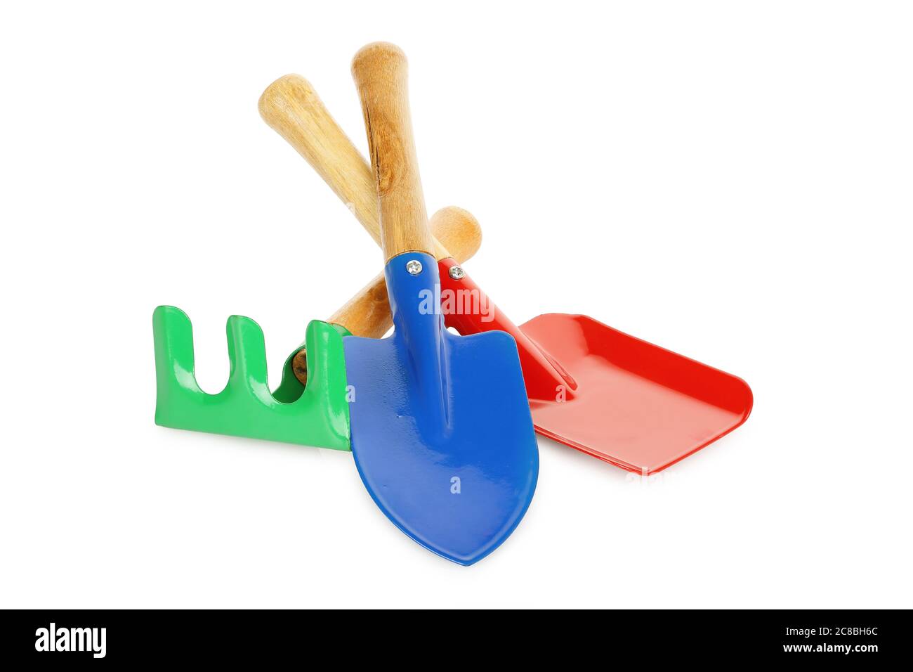 set of colorful gardening tools isolated on white Stock Photo Alamy