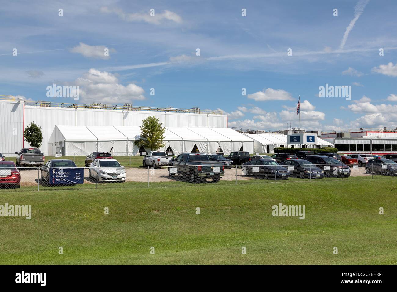 Tyson Foods pork processing plant in Columbus Junction, Iowa, USA Stock