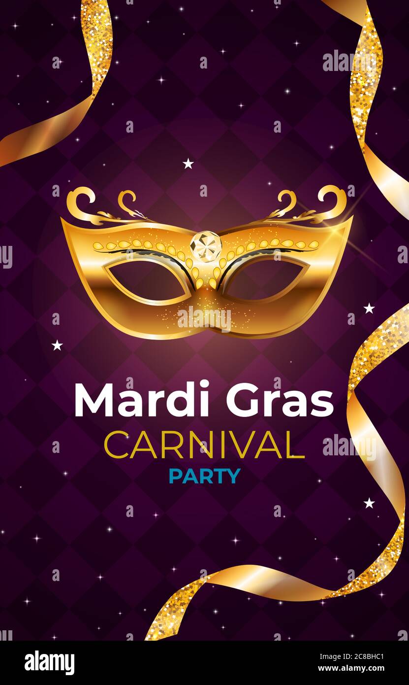 Mardi Gras Carnival Party Background. Vector Illustration Stock Vector ...