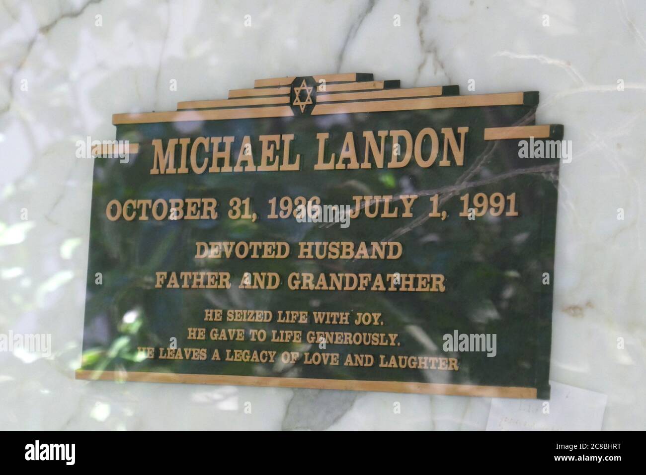Culver City, California, USA 22nd July 2020 A general view of atmosphere of Michael Landon's Grave at Hillside Memorial Park in Culver City, California, USA. Photo by Barry King/Alamy Stock Photo Stock Photo