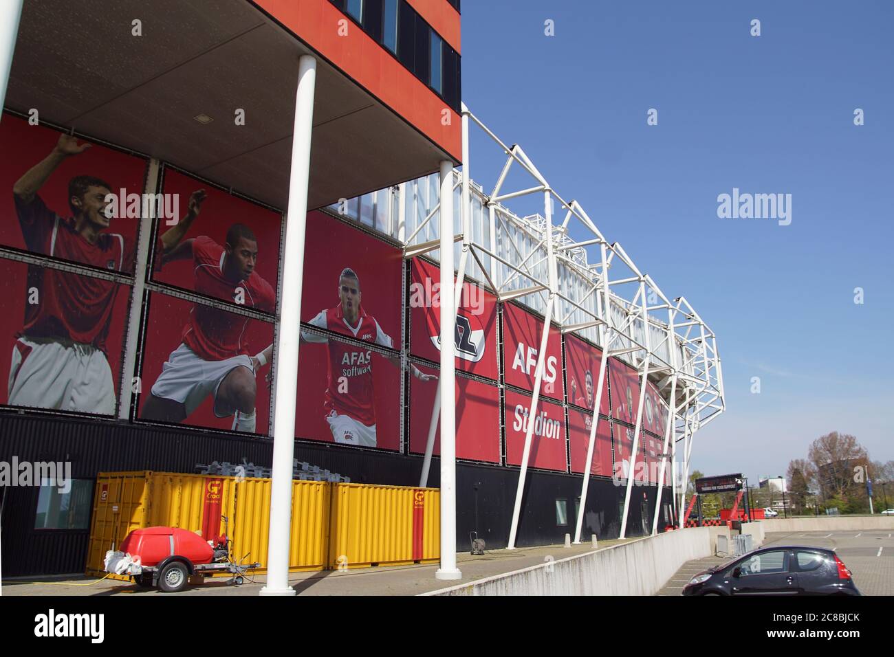 Afas soccer stadium (AFAS Stadion) of the football team AZ Alkmaar in the Dutch Province of North Holland. Netherlands, April Stock Photo