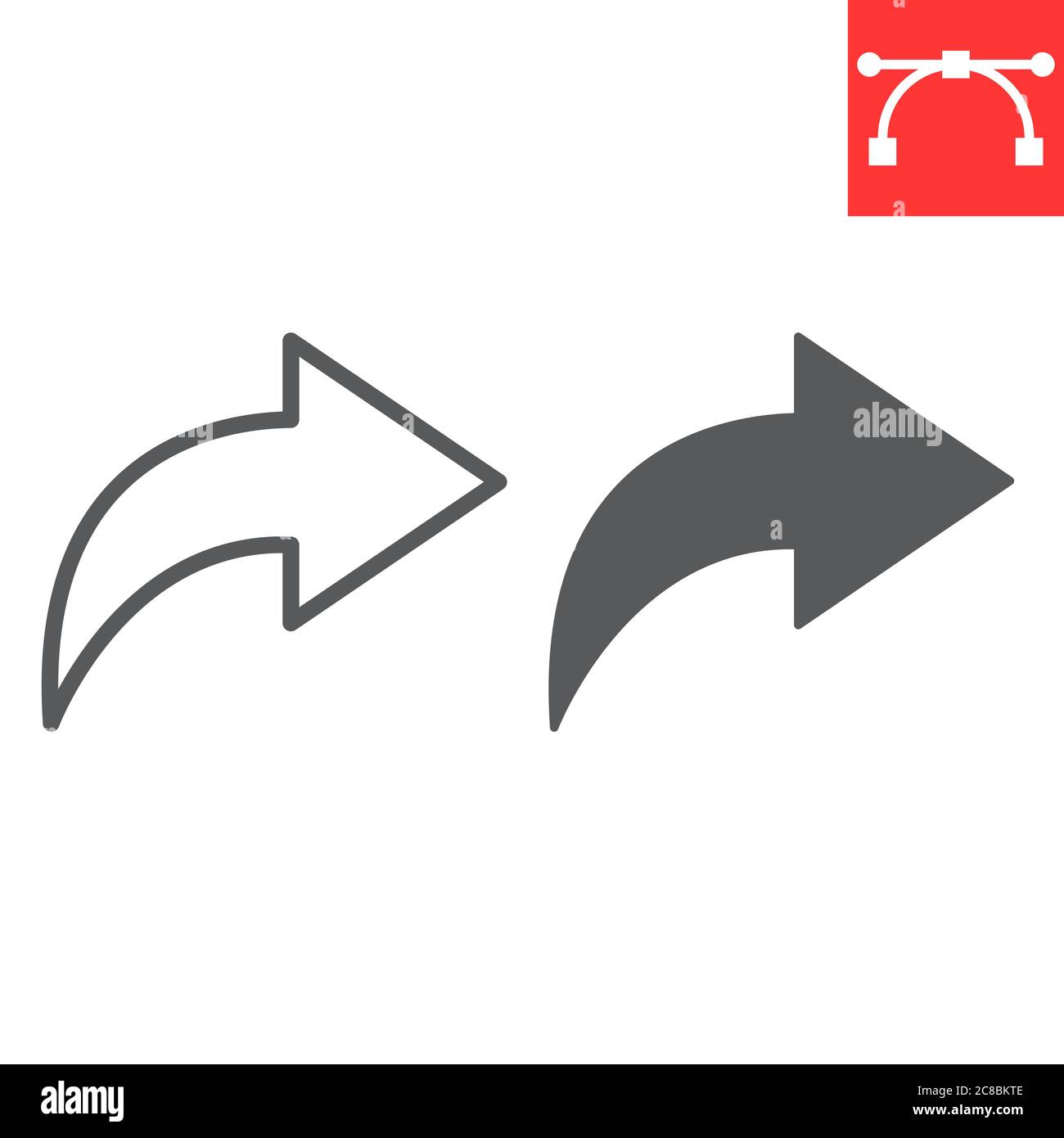 Go forward line and glyph icon, ui and button, arrow right sign vector  graphics, editable stroke linear icon, eps 10 Stock Vector Image & Art -  Alamy