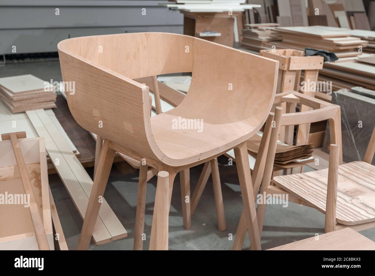 Manufacture Of Wooden Furniture In The Factory Incomplete Process Of Furniture Production High Quality Photo Stock Photo Alamy