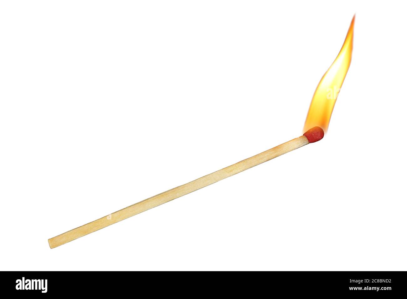 lit match isolated on white Stock Photo Alamy