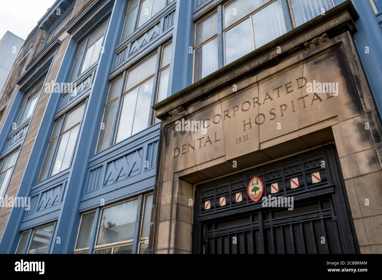 The rear entrance on Renfrew Street of the Dental Hospital in Glasgow