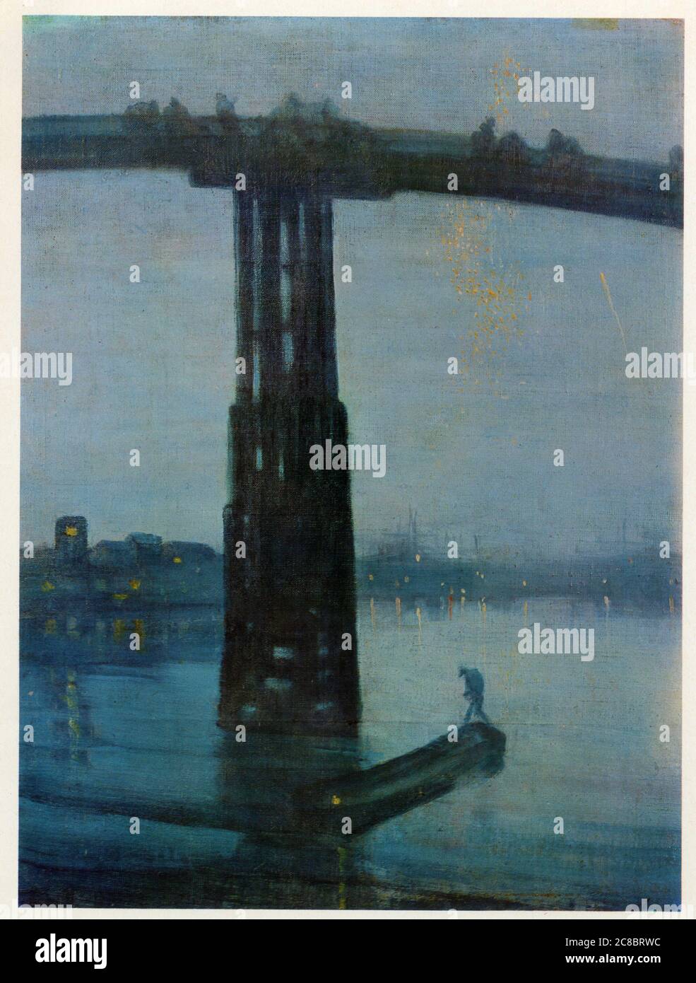 James Abbott Whistler (1834-1903). Nocturne en bleu et or. Le vieux pont de Battersea. 1872-1875. 67 X 51 cm Stock Photo