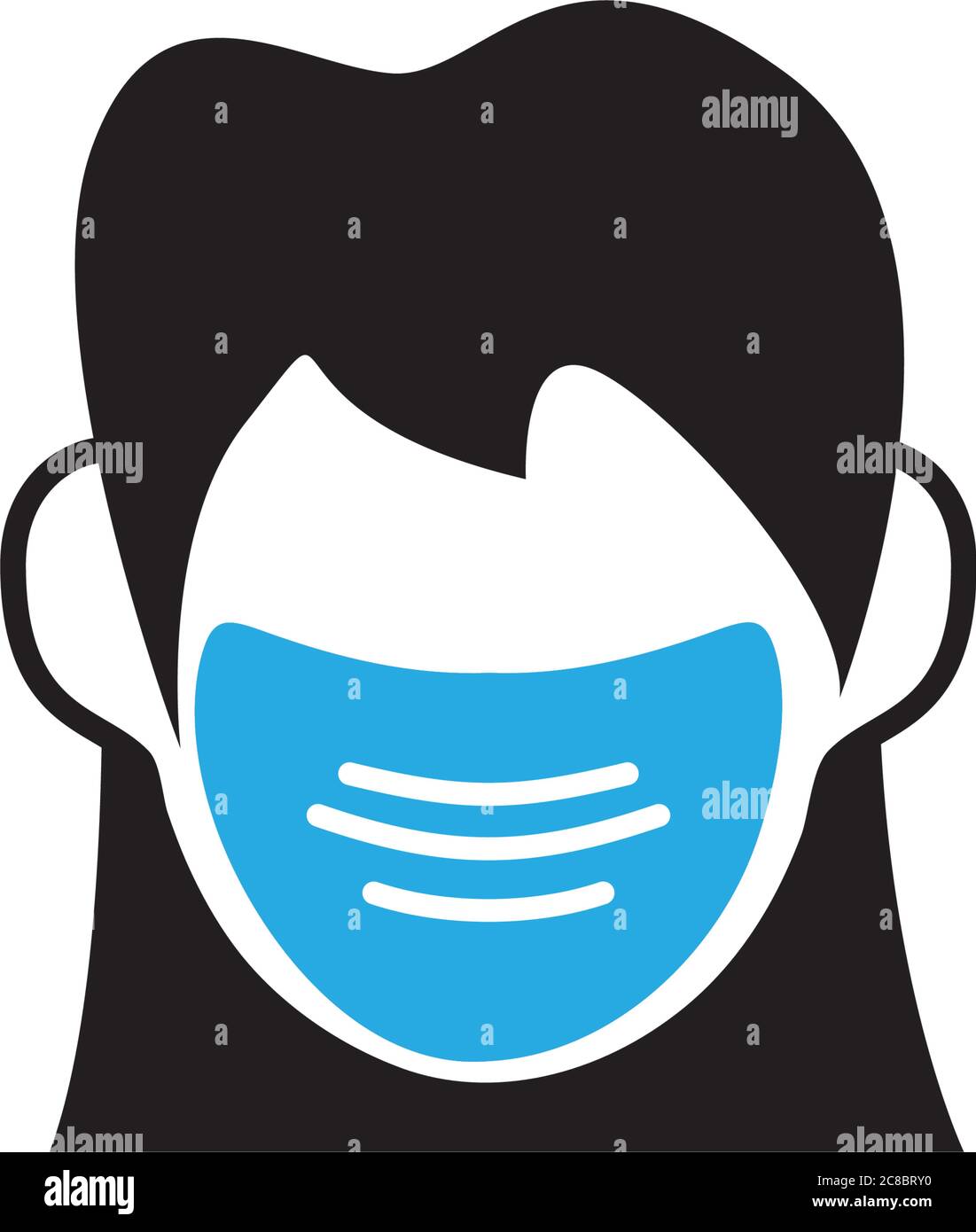 Girl wearing medical mask Stock Vector Images - Alamy