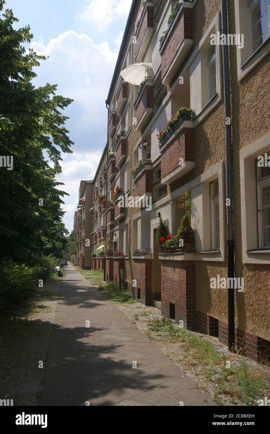 Franzstraße Ecke Götelstraße in Berlin-Spandau Stock Photo