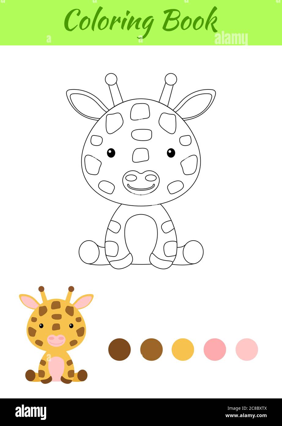 coloring pages of baby giraffes