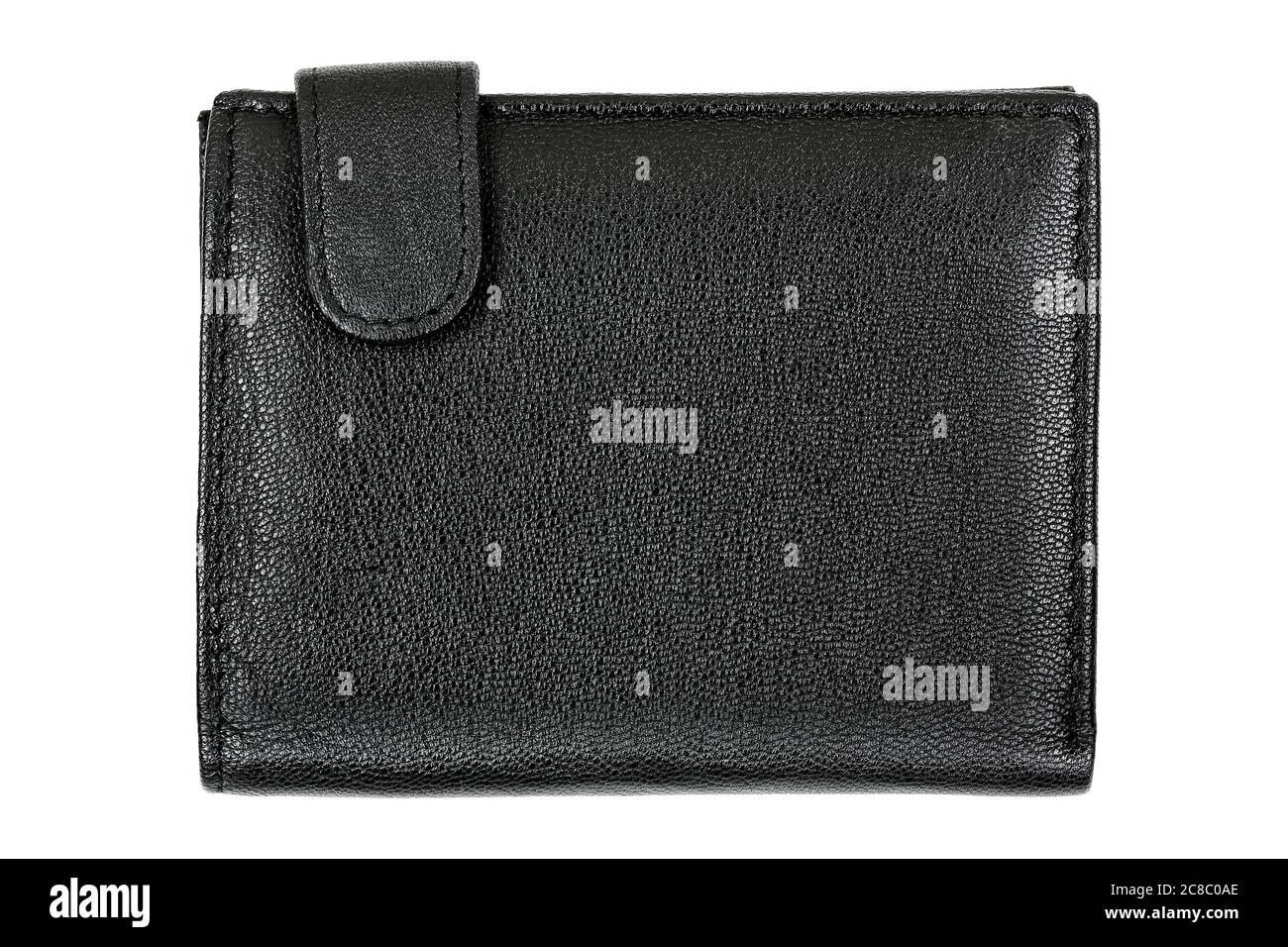 black leather wallet isolated on white Stock Photo
