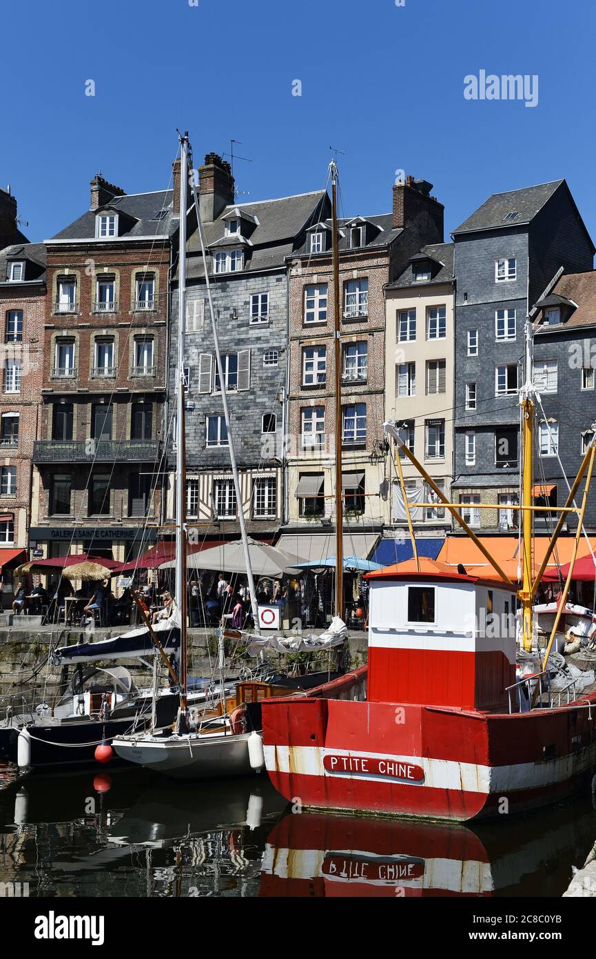 Old Harbour Honfleur Normandy France Stock Photo Alamy